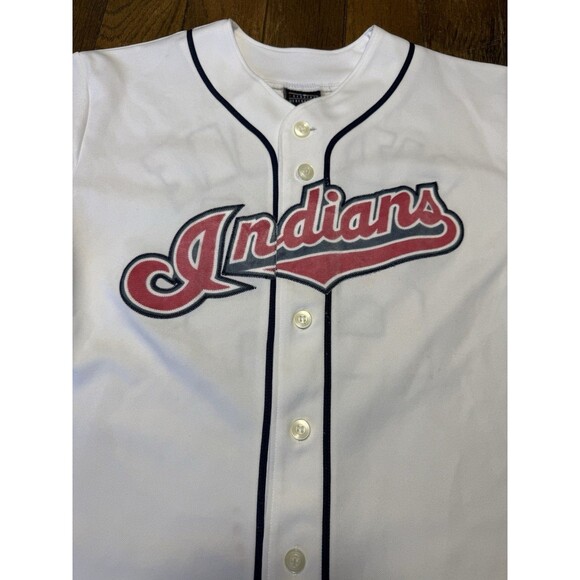 Cleveland Indians Majestic Stitched Jersey Large White Grady Sizemore MLB 2009 - Picture 5 of 7